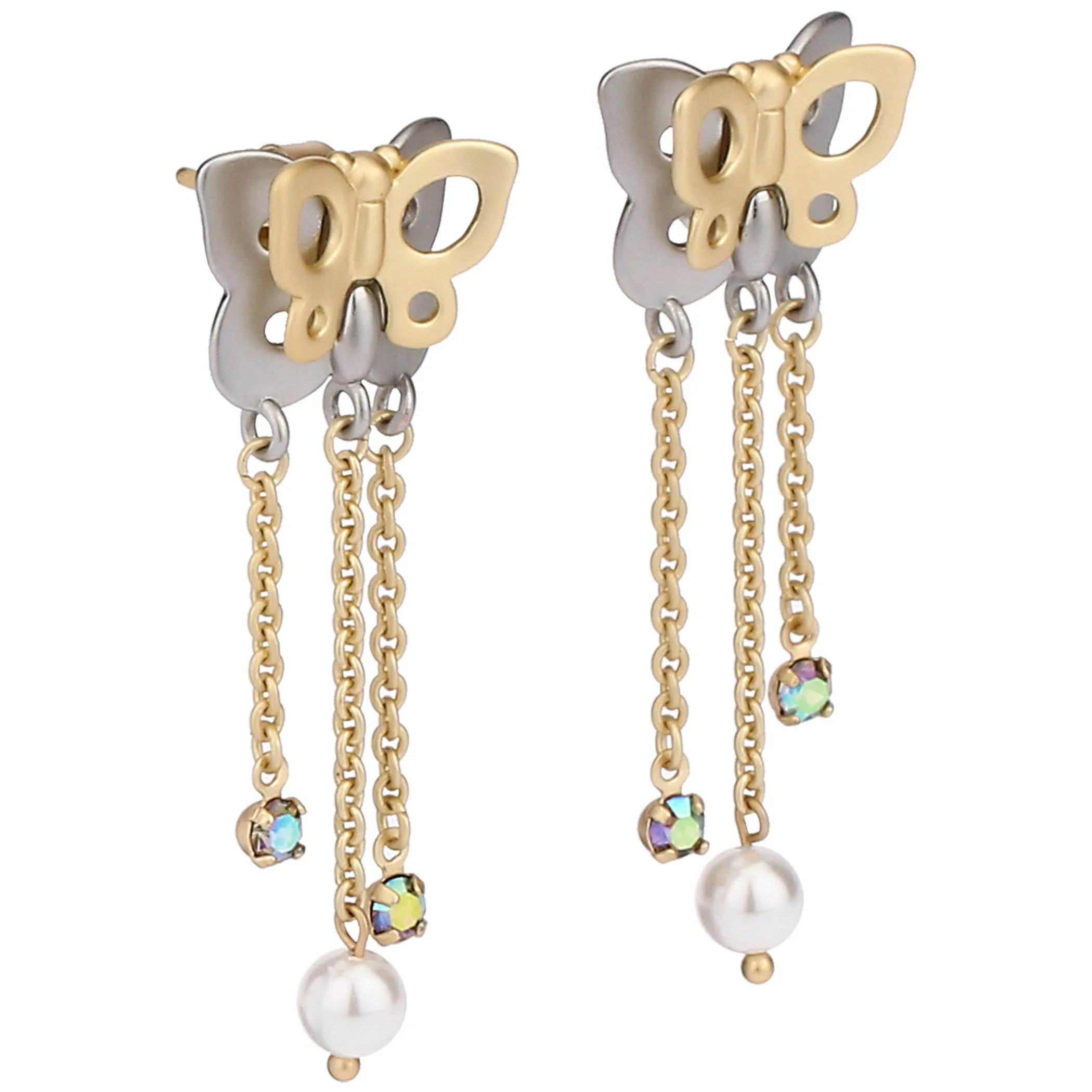 THUN Orecchini chunky con farfalla e catenine* Orecchini