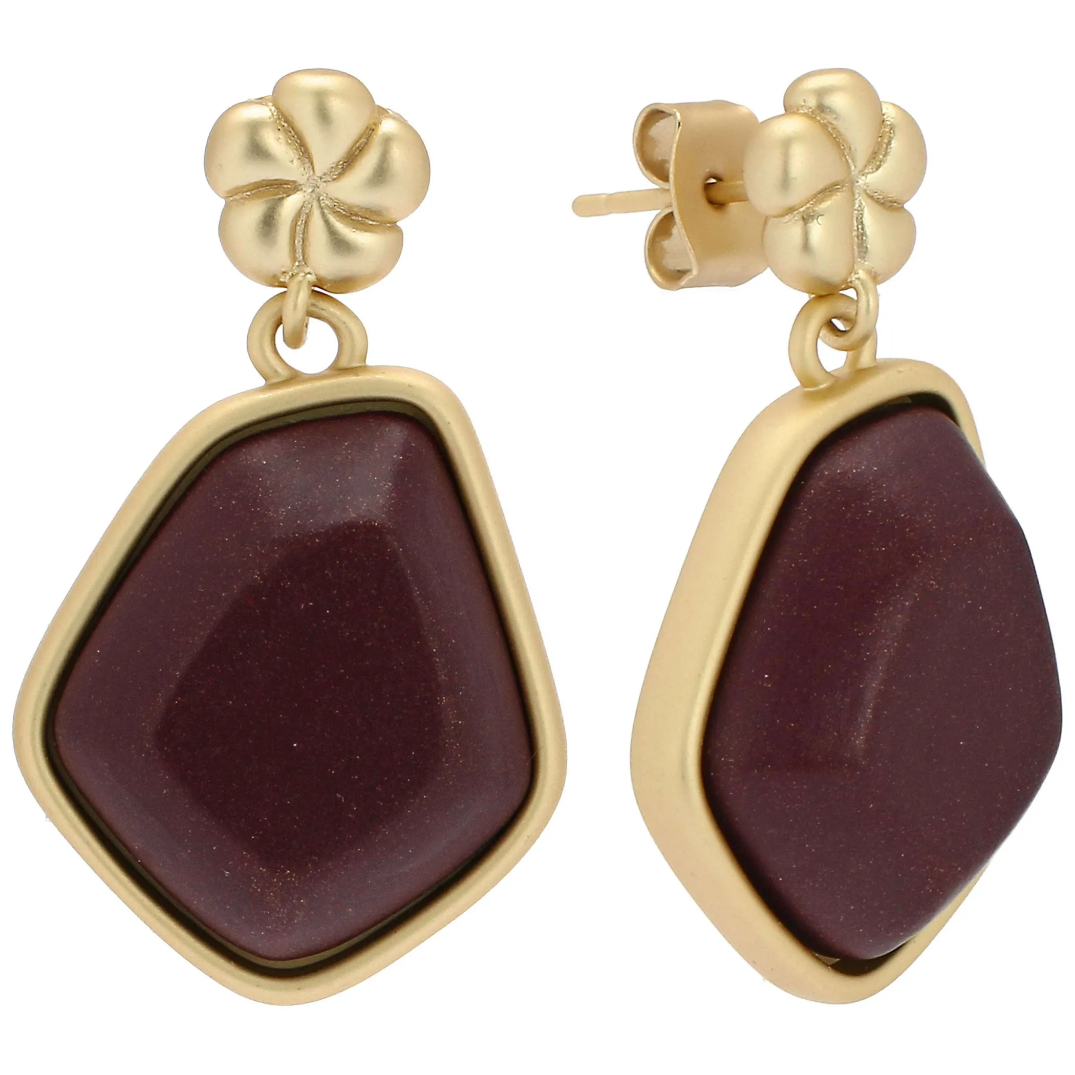 THUN Orecchini pendenti con pietra ceramica e fiore* Orecchini