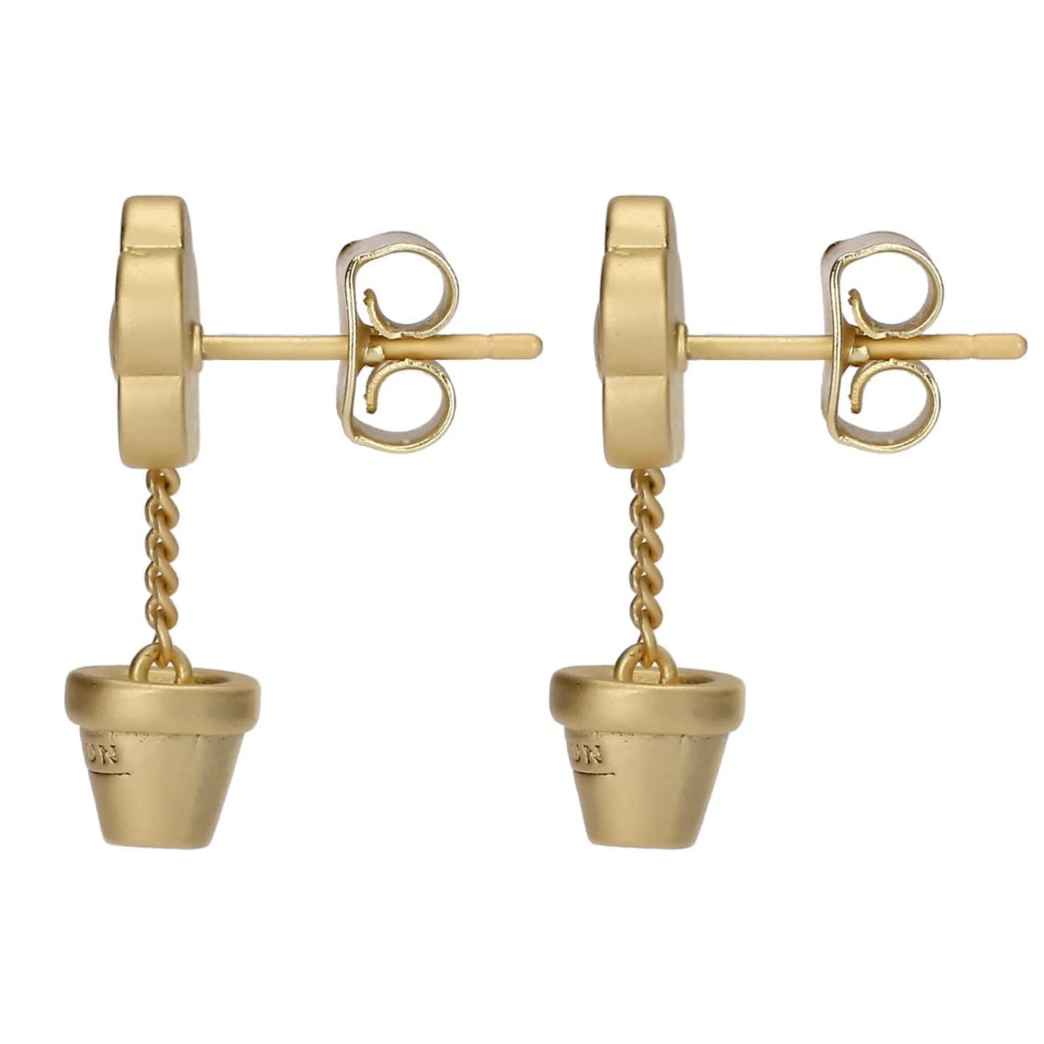 THUN Orecchini pendenti vaso con fiore smaltato* Orecchini