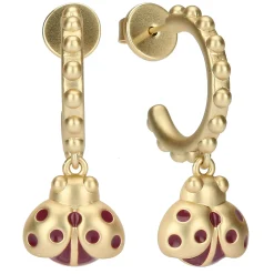 THUN Orecchino a cerchio con coccinella e strass* Orecchini