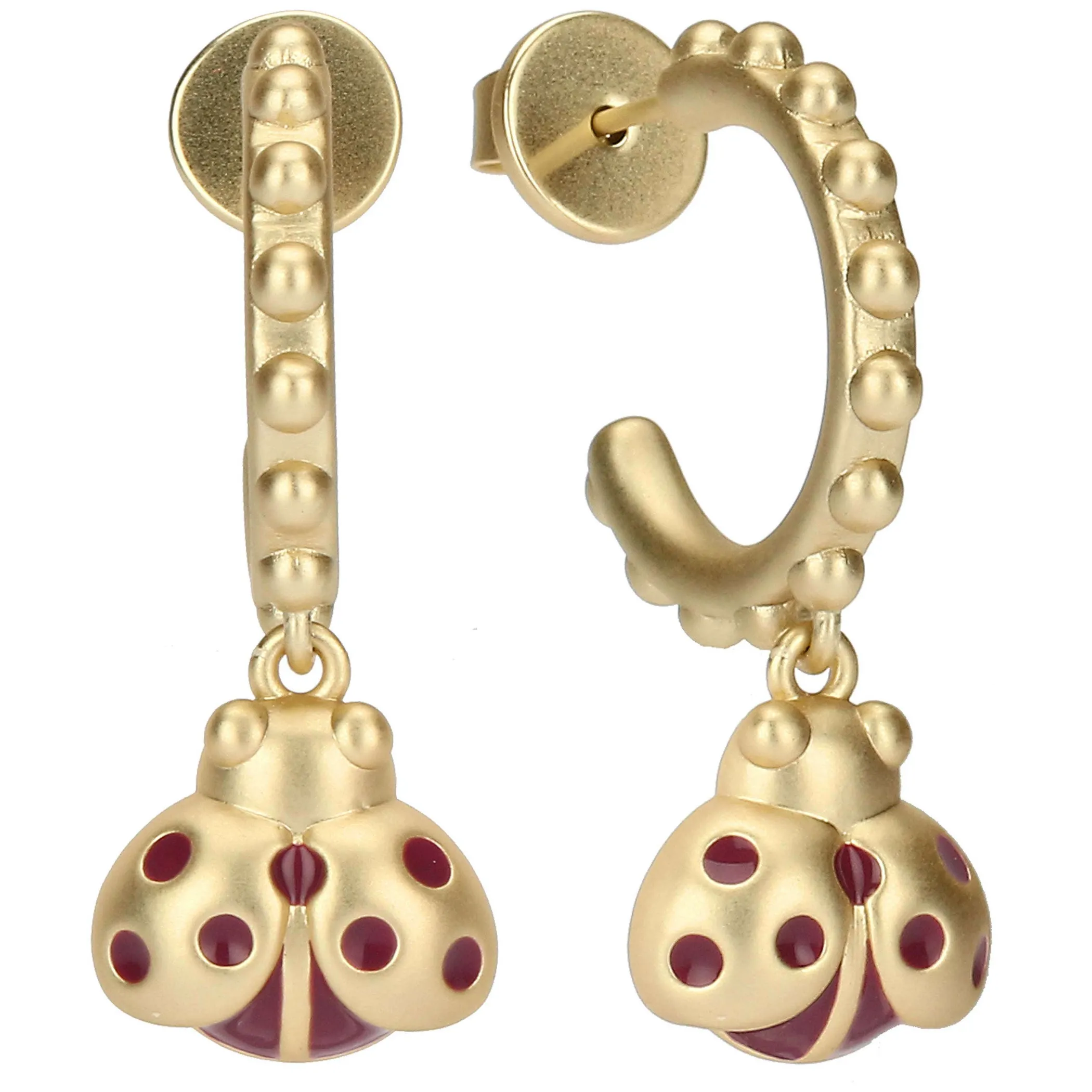 THUN Orecchino a cerchio con coccinella e strass* Orecchini