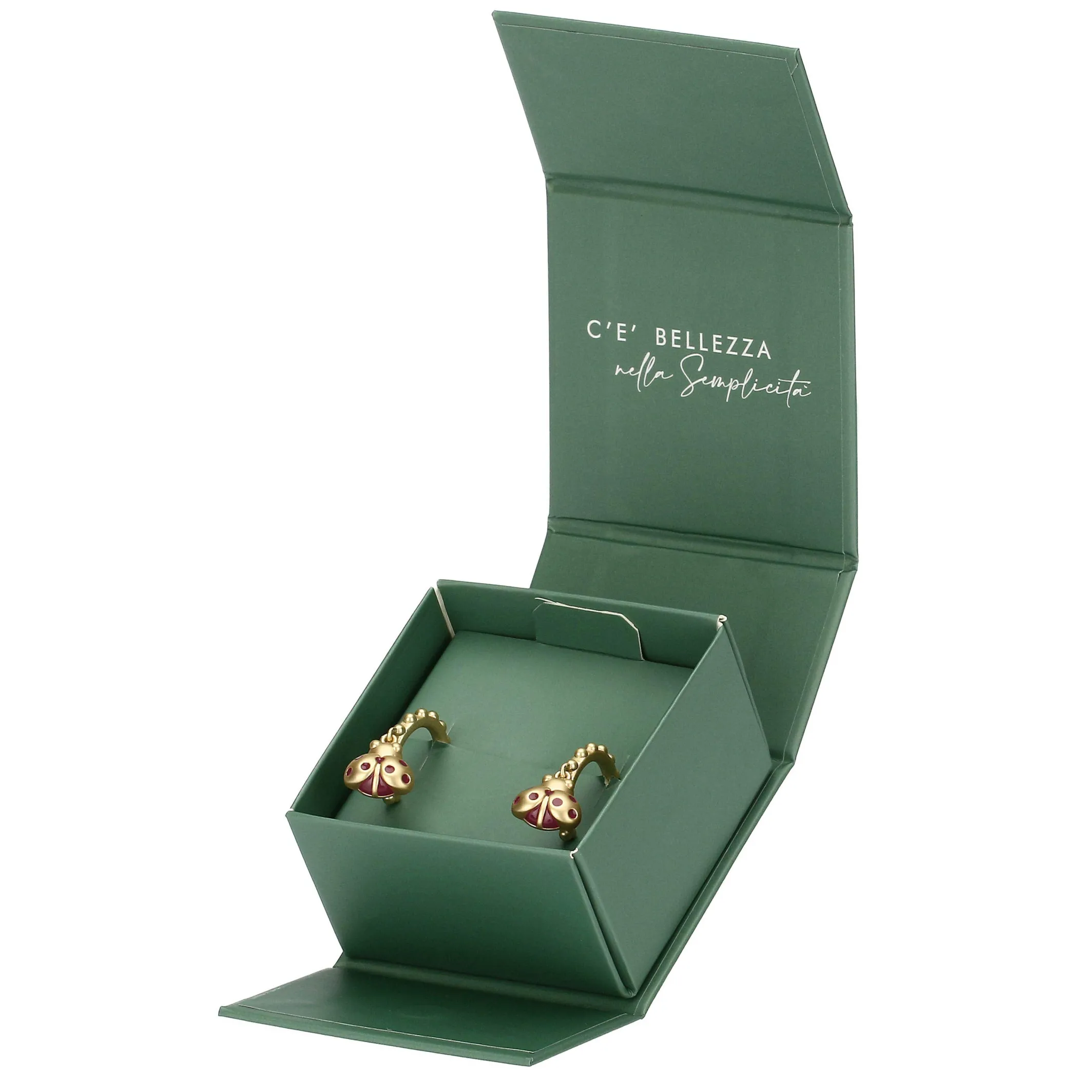 THUN Orecchino a cerchio con coccinella e strass* Orecchini