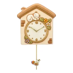 THUN Orologio a pendolo con gatto e uccellino* Orologi|Orologi