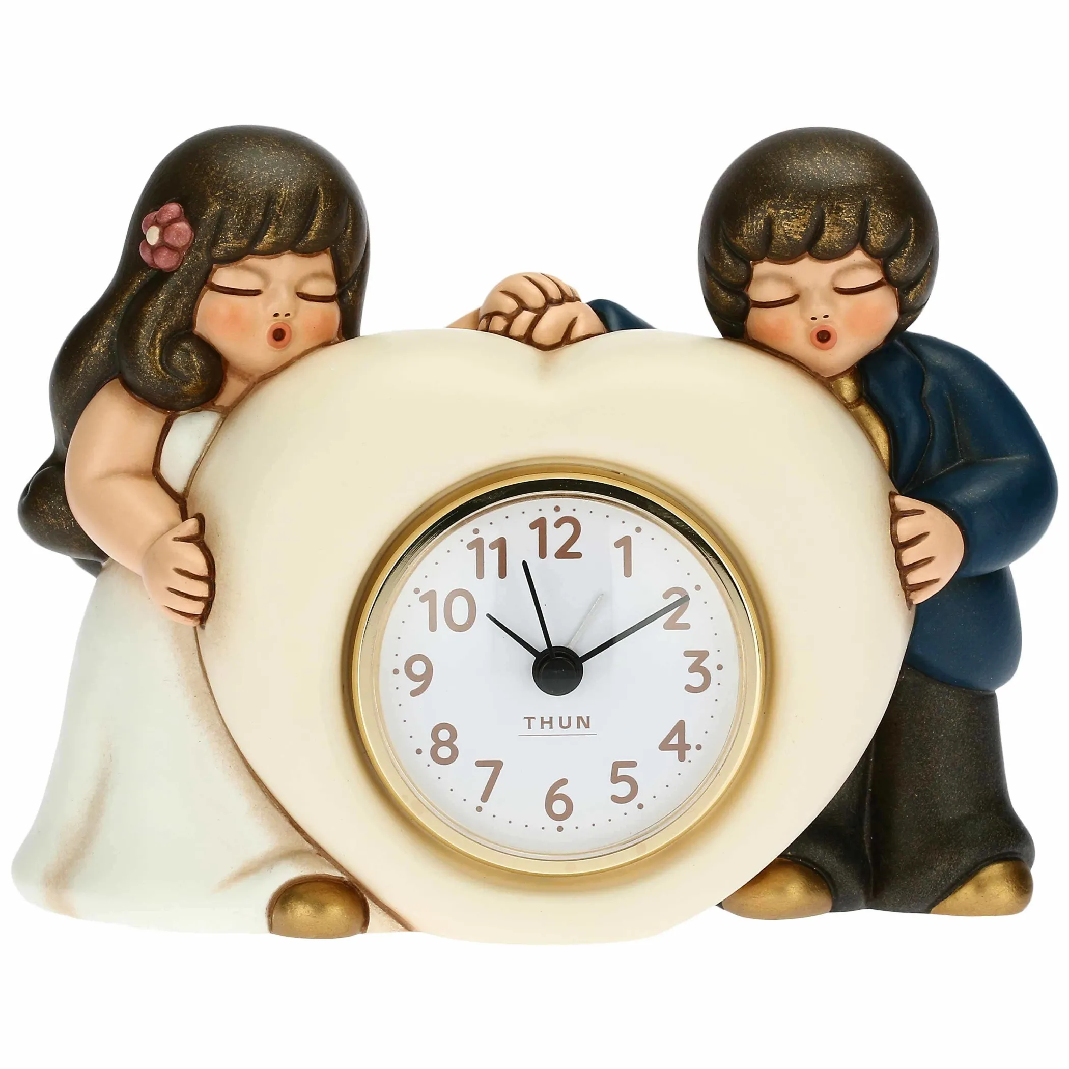 THUN Orologio da tavolo con sposini* Bomboniere Anniversario|Bomboniere Matrimonio