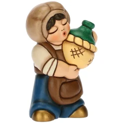 THUN Oste con damigiana blu in ceramica Presepe Classico* Presepe