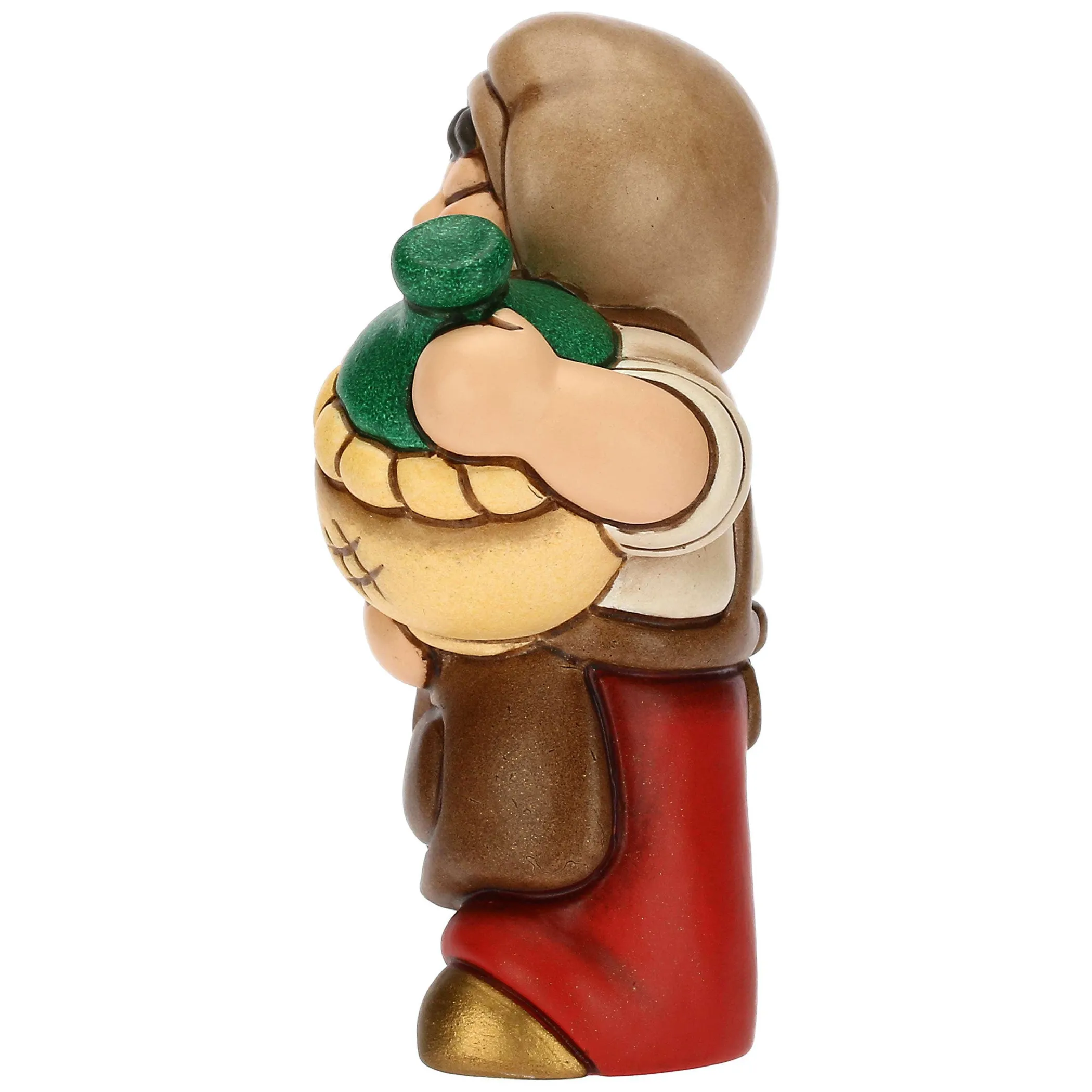 THUN Oste con damigiana in ceramica Presepe Classico rosso* Presepe