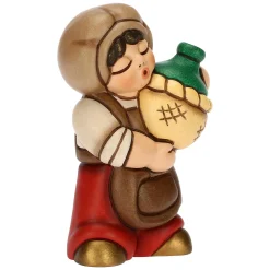 THUN Oste con damigiana in ceramica Presepe Classico rosso* Presepe