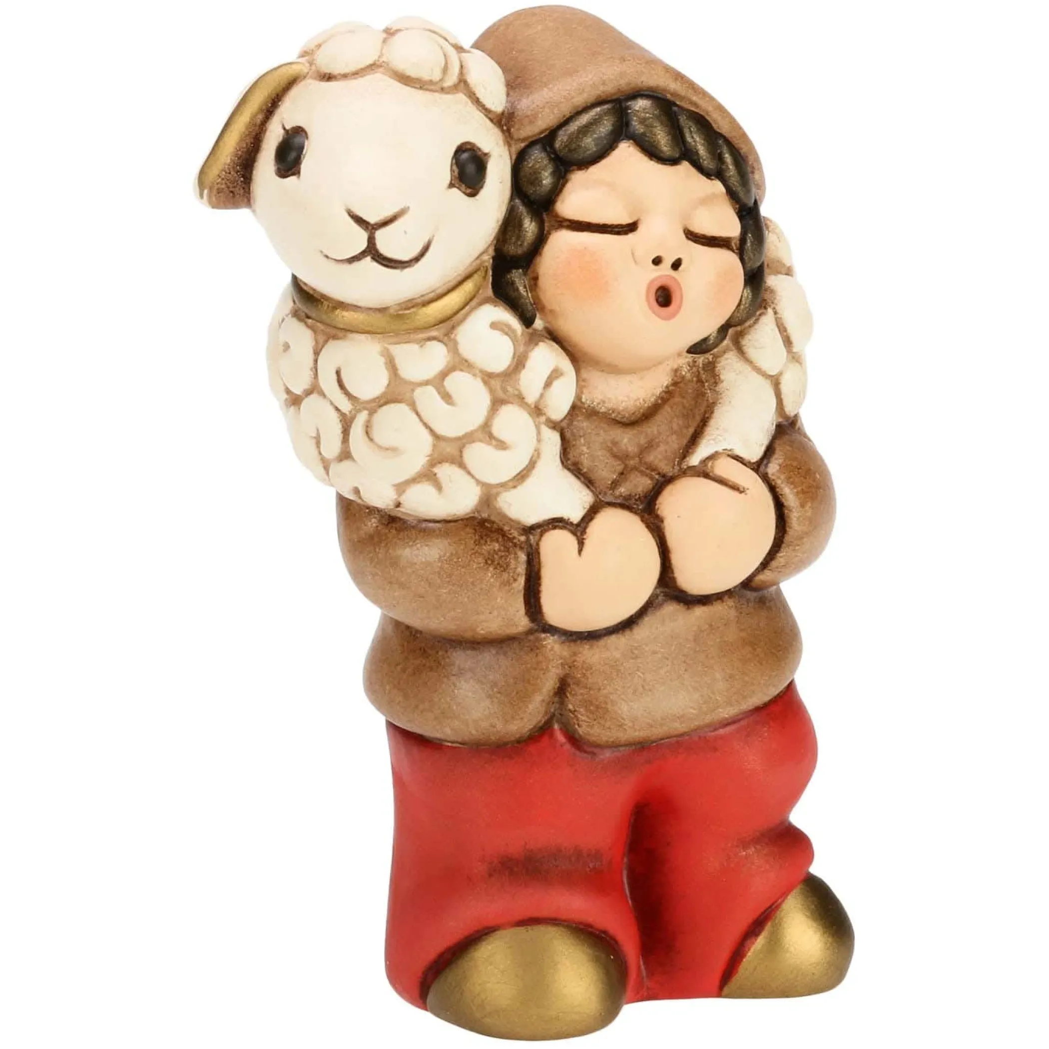 THUN Pastore con pecora Presepe classico variante rossa* Presepe