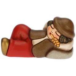 THUN Pastore dormiente in ceramica Presepe Classico rosso* Presepe