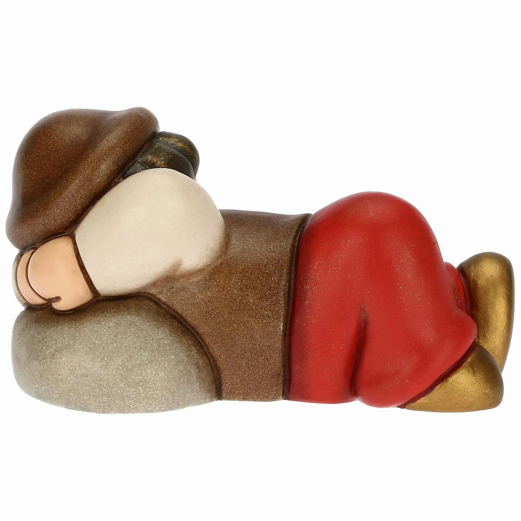 THUN Pastore dormiente in ceramica Presepe Classico rosso* Presepe