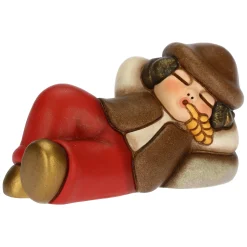THUN Pastore dormiente in ceramica Presepe Classico rosso* Presepe