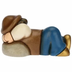THUN Pastore dormiente in ceramica Presepe Classico blu* Presepe
