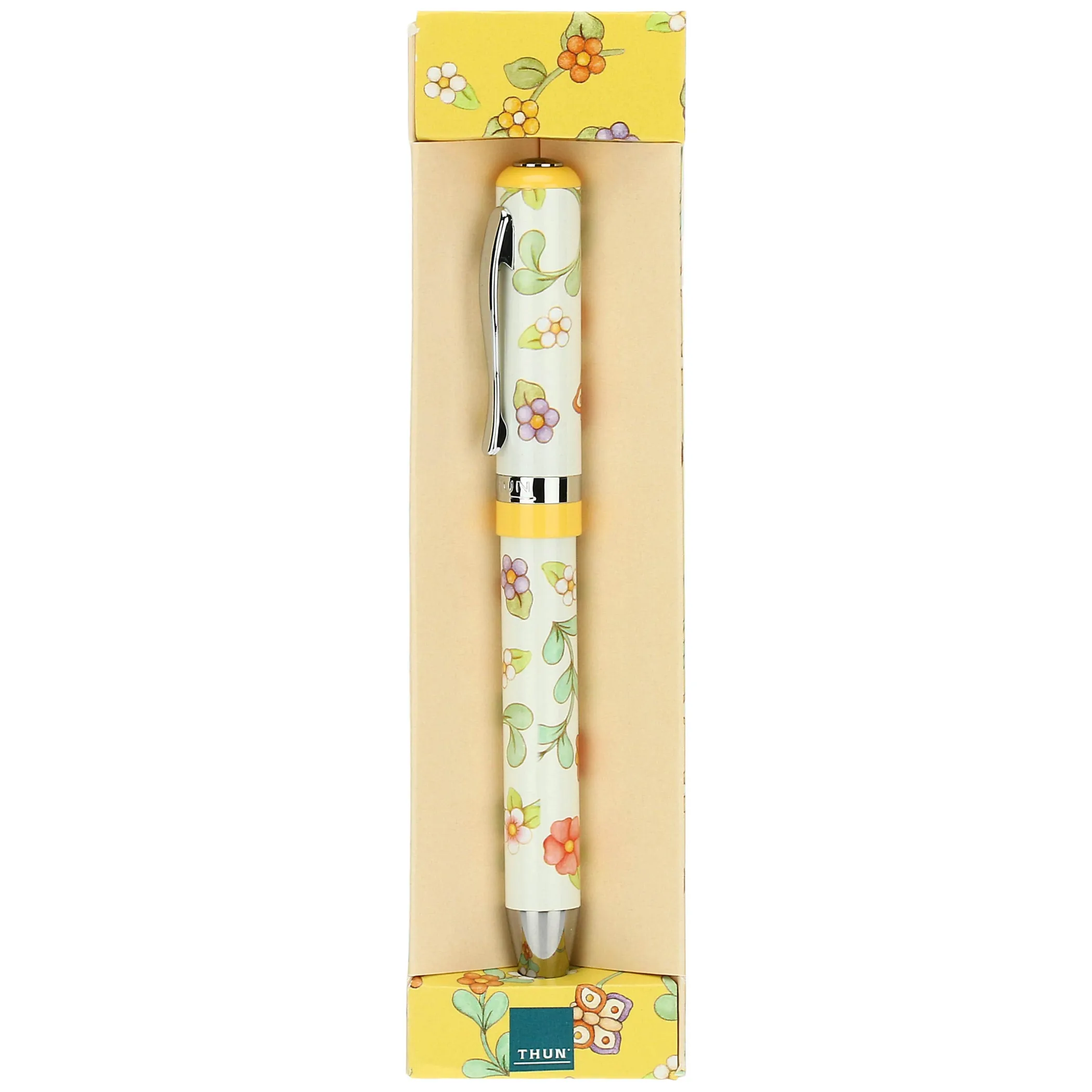 THUN Penna a sfera Country con fiori e farfalle* Country|Set Cancelleria