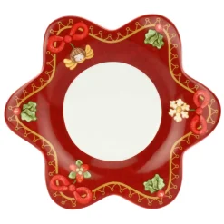 THUN Piattino in porcellana con candela Desideri di Natale* Accessori Natalizi Per La Tavola|Candele Porta Candele