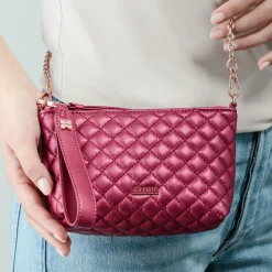 THUN Pochette trapuntata con tracolla, cherry* Borse, Portafogli E Trousse