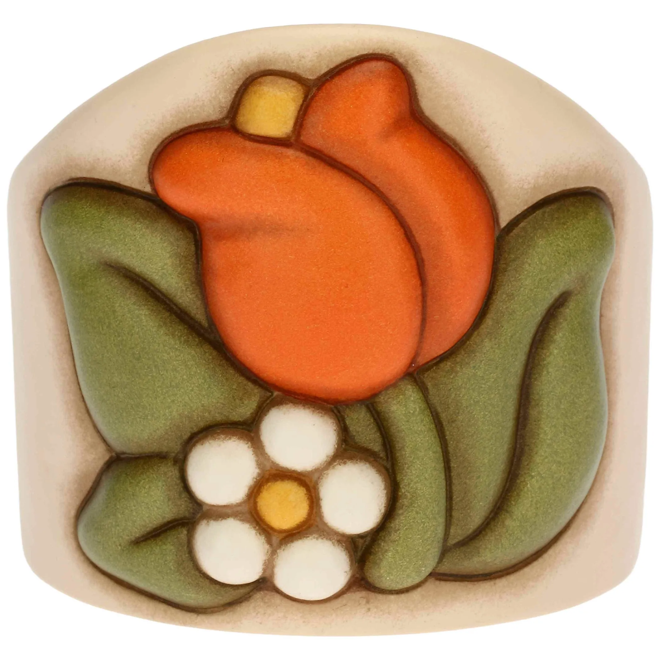 THUN Porta bicchieri singolo in ceramica Country con tulipano* Country|Altri Complementi Per La Tavola