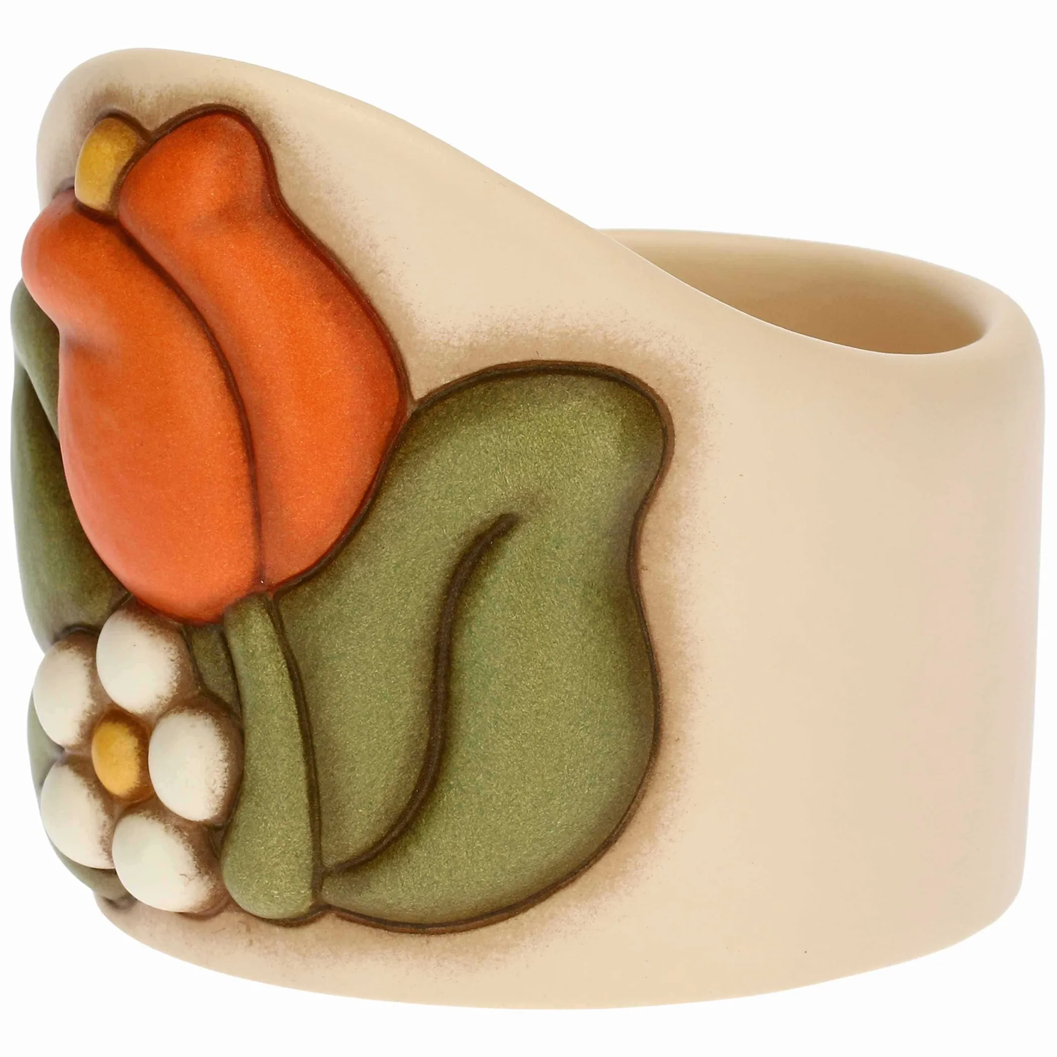 THUN Porta bicchieri singolo in ceramica Country con tulipano* Country|Altri Complementi Per La Tavola