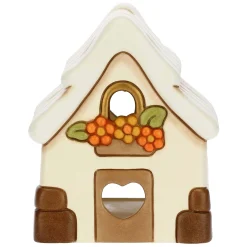 THUN Porta candela in ceramica a forma di casetta* Addobbi Natalizi|Candele Porta Candele