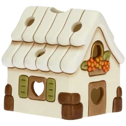 THUN Porta candela in ceramica a forma di casetta* Addobbi Natalizi|Candele Porta Candele