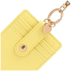 THUN Porta carte con gancio in ecopelle, giallo* Borse, Portafogli E Trousse