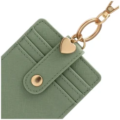 THUN Porta carte con gancio in ecopelle, verde* Borse, Portafogli E Trousse