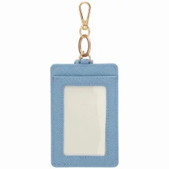 THUN Porta carte con gancio in ecopelle, azzurro* Borse, Portafogli E Trousse