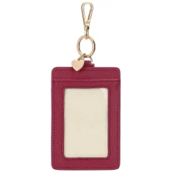 THUN Porta carte con gancio in ecopelle, cherry* Borse, Portafogli E Trousse