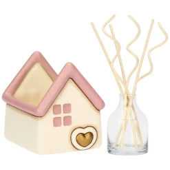 THUN Porta diffusore a forma di casetta con quadrifoglio in ceramica* Diffusori