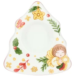 THUN Porta tea-light a forma di albero in porcellana Sorprese di Natale* Addobbi Natalizi|Candele Porta Candele