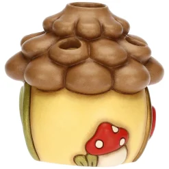 THUN Porta tea-light casetta a forma di pigna in ceramica Inverno Incantato* Candele Porta Candele