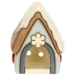 THUN Porta tea-light casetta con vischio in ceramica Inverno Incantato* Candele Porta Candele