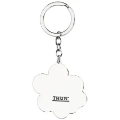 THUN Portachiavi con margherita e coccinella Ella lei in metallo smaltato* Bomboniere Nascita|Portachiavi