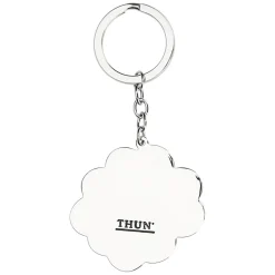 THUN Portachiavi con quadrifoglio e coccinella Ella lui in metallo smaltato* Bomboniere Nascita|Portachiavi