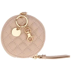 THUN Portachiavi rotondo con zip in ecopelle, rosa* Portachiavi