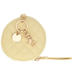 THUN Portachiavi rotondo con zip in ecopelle, giallo* Portachiavi|Borse, Portafogli E Trousse