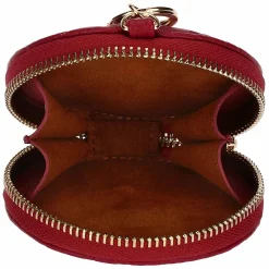 THUN Portachiavi rotondo con zip in ecopelle bordeaux Sempre con me* Portachiavi