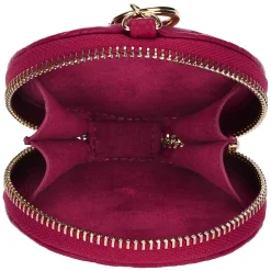 THUN Portachiavi rotondo con zip in ecopelle bordeaux Sempre con me* Portachiavi