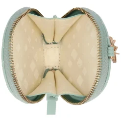 THUN Portachiavi rotondo con zip in ecopelle, verde* Portachiavi