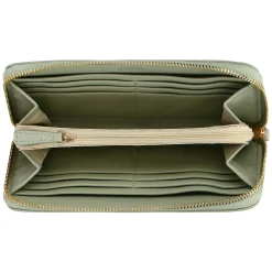 THUN Portafoglio con chiusura zip in ecopelle, verde* Borse, Portafogli E Trousse