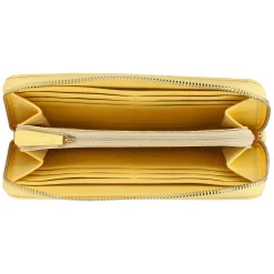 THUN Portafoglio con chiusura zip in ecopelle, giallo* Borse, Portafogli E Trousse