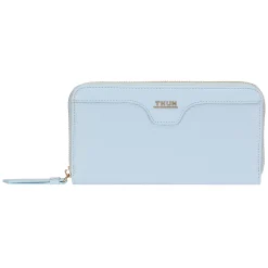 THUN Portafoglio con chiusura zip in ecopelle, azzurro* Borse, Portafogli E Trousse