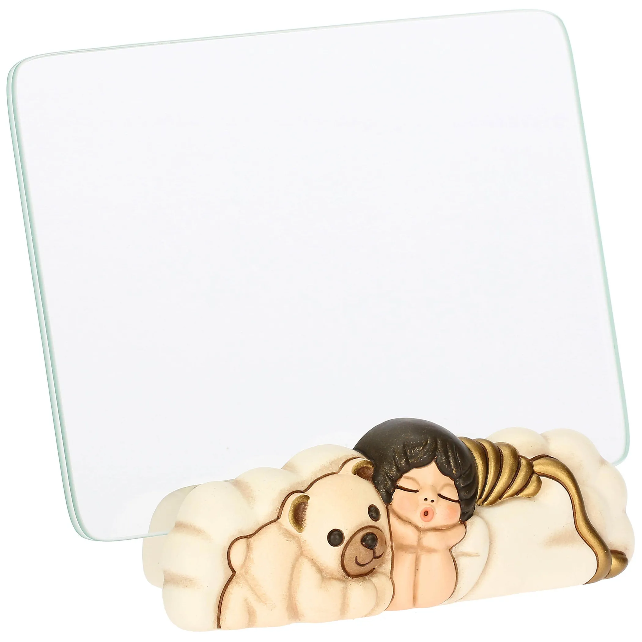 THUN Portafoto con Angelo e Teddy in vetro e ceramica* Angelo|Portafoto E Cornici