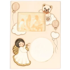 THUN Portafoto con calco manina Angelo con teddy in ceramica* Angelo|Portafoto E Cornici
