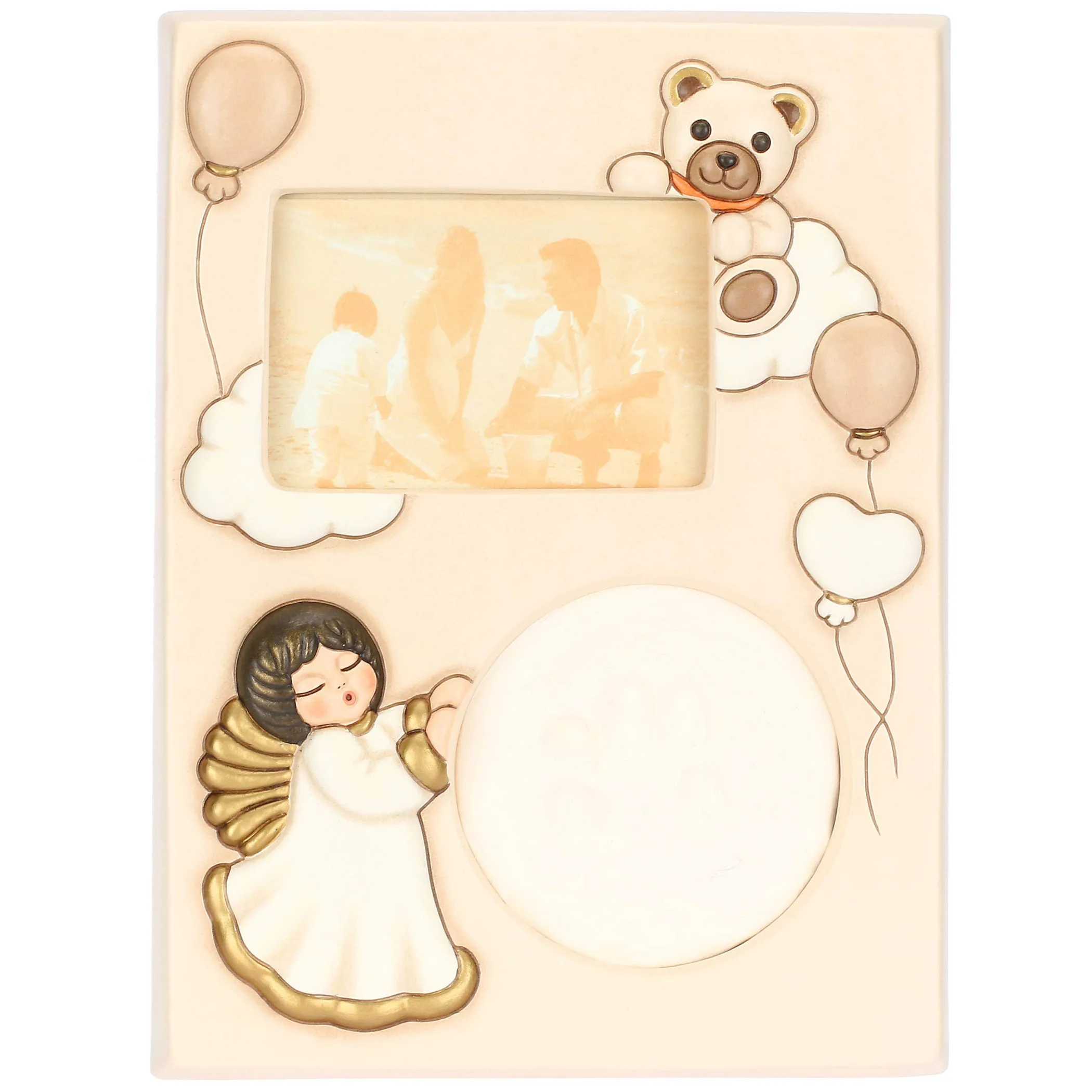 THUN Portafoto con calco manina Angelo con teddy in ceramica* Angelo|Portafoto E Cornici