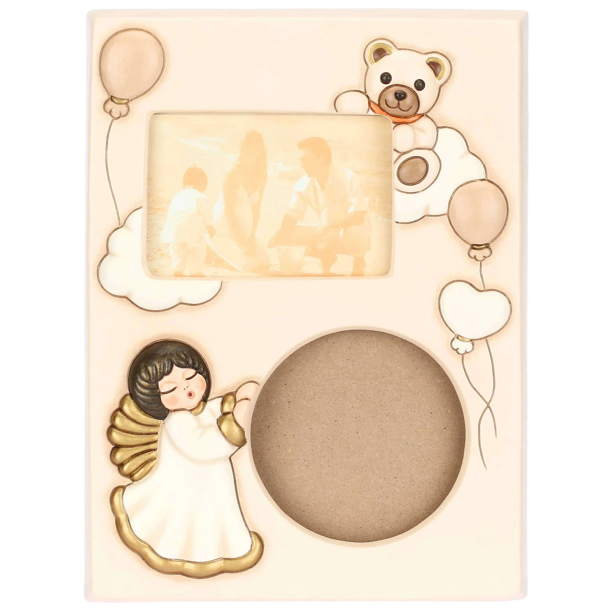 THUN Portafoto con calco manina Angelo con teddy in ceramica* Angelo|Portafoto E Cornici