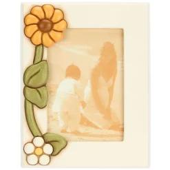 THUN Portafoto con fiore di calendula in ceramica Racconti d'Autunno, medio* Portafoto E Cornici