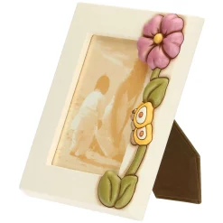 THUN Portafoto con fiore di malva in ceramica Racconti d'Autunno, grande* Portafoto E Cornici