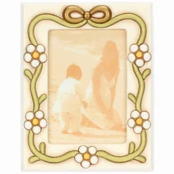 THUN Portafoto con margherite e fiocco in ceramica, medio* Portafoto E Cornici