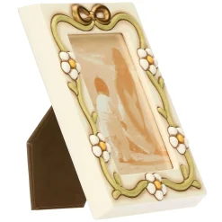 THUN Portafoto con margherite e fiocco in ceramica, medio* Portafoto E Cornici