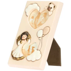 THUN Portafoto doppio con cuore in ceramica* Angelo|Portafoto E Cornici